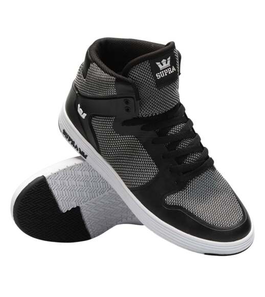 Supra Vaider Black White High Top Shoes New no tag